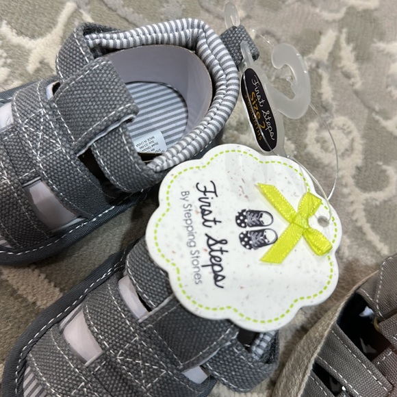 💕 Stepping stones first steps gift baby shoes pair NWT $34 sz 2 3-6 months 💕 - Picture 3 of 13